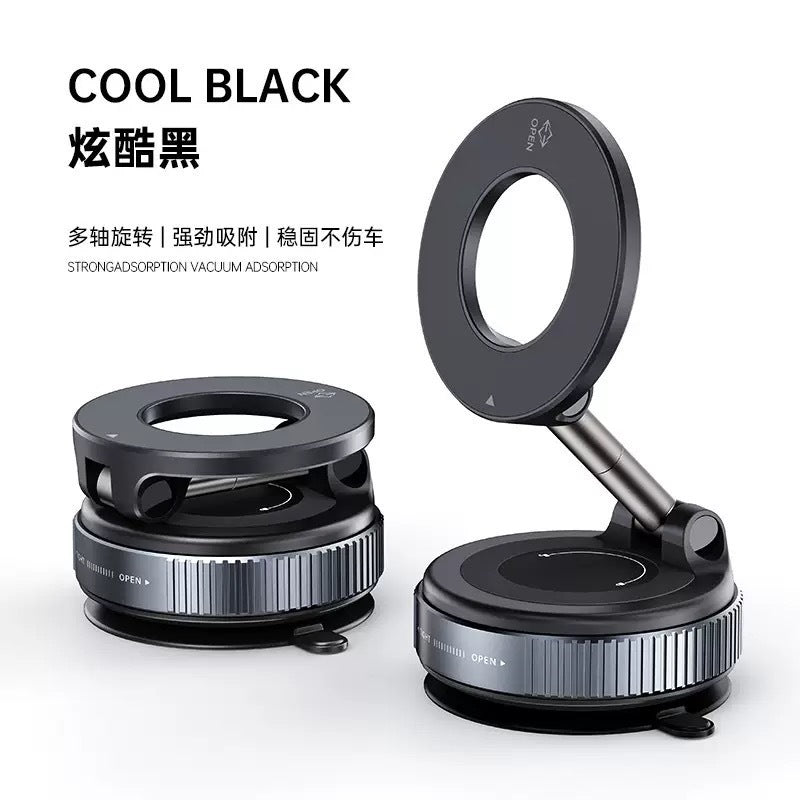 Vacuum adsorption magnetic car phone holder 2025 suction cup multi-function car fixed phone holder
