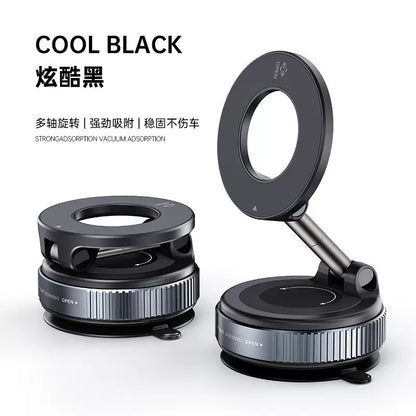 Vacuum adsorption magnetic car phone holder 2025 suction cup multi-function car fixed phone holder