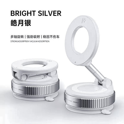 Vacuum adsorption magnetic car phone holder 2025 suction cup multi-function car fixed phone holder